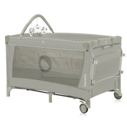 Patut Pliabil Lionelo Flower cu Doua Nivele cu Arcada Geanta Transport Masuta de Infasat 120x60CM Cappuccino