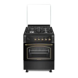 Aragaz Rustic Studio Casa 4 Arzatoare Gaz Cuptor 60x60Cm SIERRA VIVA Rotisor Grill Gratare Fonta Culoare Antracit