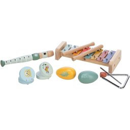 Set Instrumente Muzicale Free2Play 80586 contine Xilofon si Fluier din Lemn 3 Ani+ Multicolor