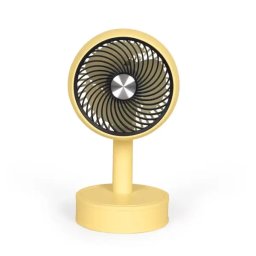 Mini Ventilator de Birou Livoo TEA310J Reincarcabil 3 Viteze Diametru 7.5cm Acumulator 500mAh Autonomie 2h Galben