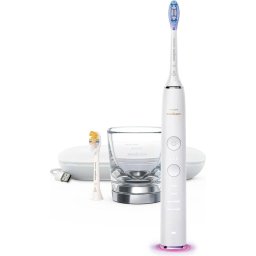 Periuta de Dinti Electrica Philips Sonicare DiamondClean Smart 9400 62000rpm 4 Moduri Curatare 3 Nivele Intensitate Senzor Presiune BrushSync 2 Baze Incarcare 2 Capete Periere Alb