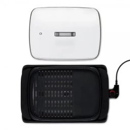 Gratar Electric 2-in-1 Livoo DOC321 40 x 30cm 2000W Capac din Sticla Securizata Termostat Reglabil si Detasabil Negru