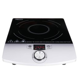 Plita Electrica cu Inductie CAMRY CR6515 1 Zona de Gatit Temporizator Oprire Automata Control Temperatura 2000W Negru/Argintiu