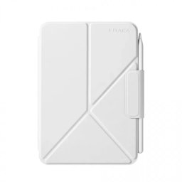 Husa PITAKA MagEZ Folio 2 iPad Mini 6/ Mini A17 Pro Alb
