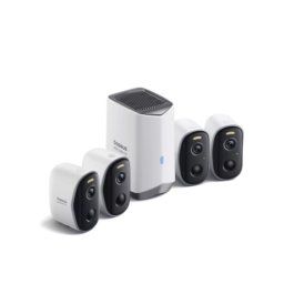 Kit Supraveghere Video Baseus Security N1 Plus 2K HD IP67 Night Vision Autonomie 270 Zile HomeStation H1 + 4 Camere Video