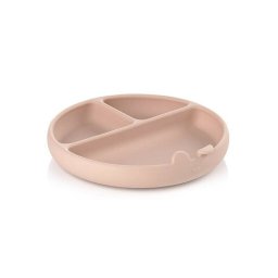 Farfurie Bebelusi Jane din Silicon fara BPA cu Ventuze 17 x 17 x 4CM Roz