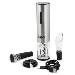 Set Deschizator de Vin Zass Gourmet ZEWS 03 Electric Argintiu