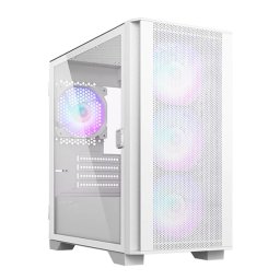 Carcasa PC Montech AIR 100 ARGB Micro-ATX Tempered Glass 4 Ventilatoare Preinstalate Alb