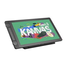 Tableta Grafica HUION Kamvas 16 (Gen 3) Display IPS 15.8Inch QHD Stylus cu Tehnologie PenTech 4.0 Negru