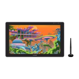 Tableta Grafica HUION Kamvas 22 Plus Ecran IPS 21.5Inch Rezolutie FHD Stylus Suport Reglabil Negru