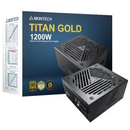 Sursa PC Montech Titan Gold 1200W 80 PLUS & Cybenetics Gold Modulara PCIe 5.0 Negru