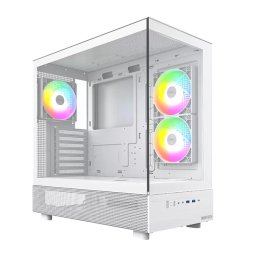 Carcasa PC Montech XR Midi-Tower Tempered Glass 3 Ventilatoare ARGB PWM Preinstalate Alb