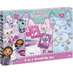 Set 3 in 1 Totum Gabby's Dollhouse Bratari Carioci de Suflat si Pictura cu Diamante +5ani Multicolor