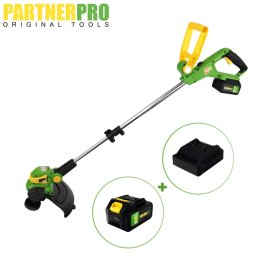Trimmer pentru Gazon / Iarba PartnerPro PP8A227 8000RPM Tija Reglabila cu Acumulator 20V 4Ah si Incarcator Verde/Galben/Negru