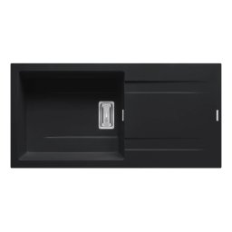 Set Chiuveta de Bucatarie Pyramis KARTESIO PLUS 100x50 1B 1D din Granit si Suport Multifunctional ROLL UP Negru Carbon