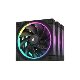 Set 3 Ventilatoare Deepcool FL12R-3IN1 120MM ARGB Max 2150RPM Negru