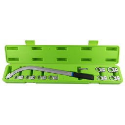 Trusa JBM 52832 Chei Curbate Interschimbabile pentru Tensor Curele Auxiliare Deschidere Chei 12-19MM 10 Piese in Cutie Depozitare