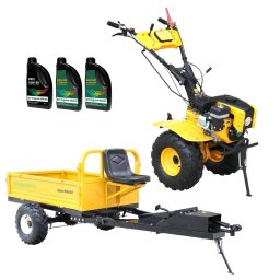 Pachet Campo ProGARDEN 873 Alpine Motocultor 7CP + Remorca RM500T + 5L Ulei