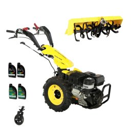 Pachet ProGARDEN Campo U16E Motocultor 14CP + Roata sustinere + Freza tractata FT90 + 4LUlei