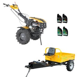 Pachet ProGARDEN Campo 1873 Alpine V2 Motocultor 18CP + RM500T Remorca + 6L Ulei