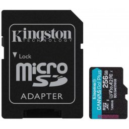 Card microSDXC Kingston Canvas Go! Plus Gen4 256GB A2 U3 V30 + Adaptor