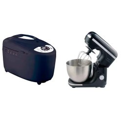 Pachet Studio Casa Masina de Facut Paine French Taste Blackline Family BM1401B 12 Programe 800W si Mixer cu Bol Grand Chef SC1814 5L 600W Negru