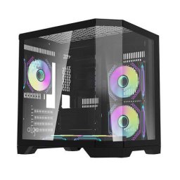 Carcasa pentru Computer darkFlash FT350 Mini Tower M-ITX ITX + 5 Ventilatoare aRGB Negru