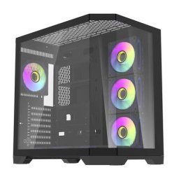 Carcasa pentru Computer darkFlash FT418 PRO ATX M-ATX ITX + 7 Ventilatoare aRGB Negru