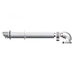 Kit Coaxial Ariston Evacuare Gaze Arse pentru Centrala Termica Ã60/100MM Lungime 750MM Alb