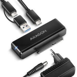Adaptor AXAGON FAST PORT X USB-C USB-A 2.5inch 3.5inch SSD/HDD Negru
