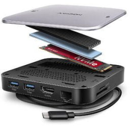 Dockin Station AXAGON HMC-UFO 10Gbps HDMI USB-A USB-C PD 100W RJ-45 SD/mSD Audio Negru