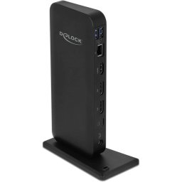 Docking Station Delock USB-C la HDMI / Displayport v1.4 / USB 3.2 / Gigabit LAN / PD 3.0