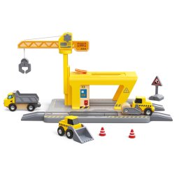 Jucarie HAPE Constructii macarale feroviare +3 ani
