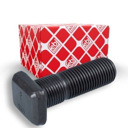 Prezon Roata FEBI 05916 cu Cap Dreptunghiular Filet Exterior 7/8Inch 11 BSF Lungime 81MM Negru