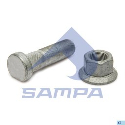 Bolt Roata SAMPA 075.624 cu Piulita M22 x 1.5 76MM Gri