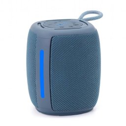 Boxa Portabila Gembird SPK-BT-LED-03-B Baterie 1200mAh microSD USB Radio FM Iluminare LED BT 5.1 RMS 5W Albastru