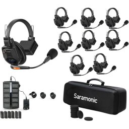 Sistem Intercom Wireless pentru 8 Persoane Saramonic WiTalk WT8S Full-Duplex 1.9GHz Casti Single-ear Negru