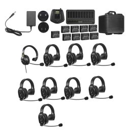 Sistem Intercom Wireless pentru 9 Persoane Saramonic WiTalk WT9S Full-Duplex 1.9GHz Casti Single-ear Negru