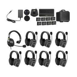 Sistem Intercom Wireless pentru 8 Persoane Saramonic WiTalk WT8D Full-Duplex 1.9GHz Casti Dual-ear Negru