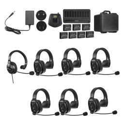Sistem Intercom Wireless pentru 7 Persoane Saramonic WiTalk WT7S Full-Duplex 1.9GHz Casti Single-ear Negru