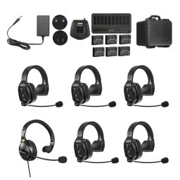 Sistem Intercom Wireless pentru 6 Persoane Saramonic WiTalk WT6S Full-Duplex 1.9GHz Casti Single-ear Negru
