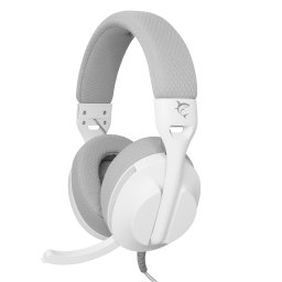 Casti Gaming cu Fir White Shark PARROT Stereo pentru PC / PS4 / PS5 / Xbox / MAC Alb/Gri