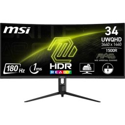 Monitor LED Gaming Curbat MSI MAG 342CQR E2 34 inch UWQHD VA 4ms 180Hz Black