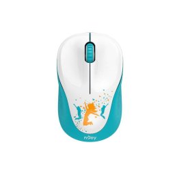 Mouse nJoy WL110 Wireless Nano Receiver Usb Alb-Albastru