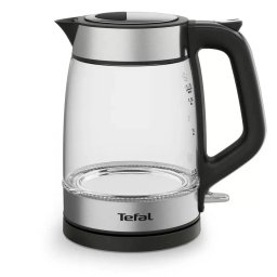 Fierbator Electric Tefal Glass KI605830 1.7L 2200W Argintiu/Negru
