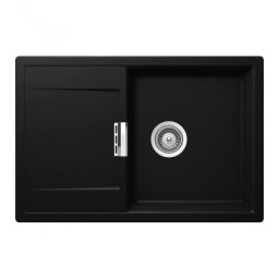 Chiuveta Bucatarie Schock Mono D-100 Cristadur Puro 765 x 510MM Compozit Granit Reversibila Montare pe Blat Negru Intens