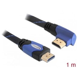 Cablu Delock HDMI 4K v1.4 Unghi 90 Grade T-T 1m Albastru