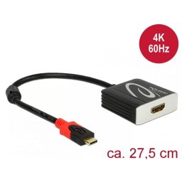 Adaptor Delock USB tip C la HDMI T-M 4K 60 Hz Negru