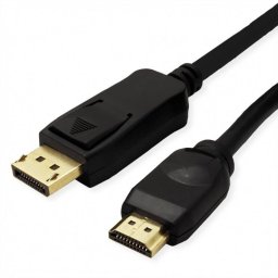 Cablu VALUE Displayport la HDMI UHD 4k T-T 1m Negru