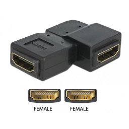 Adaptor Delock HDMI M-M Unghi 90 Grade Stanga Negru